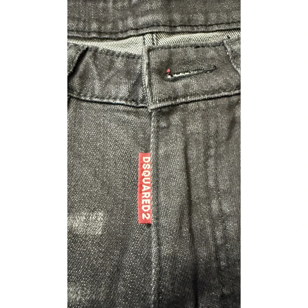 Dsquared2 Classic Kenny Jeans Mens 50 Distressed‎ Black Denim Italy jj20